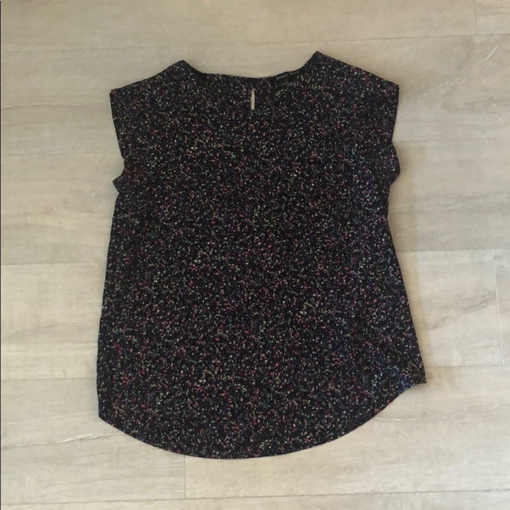 Colorful splatter graffiti blouse